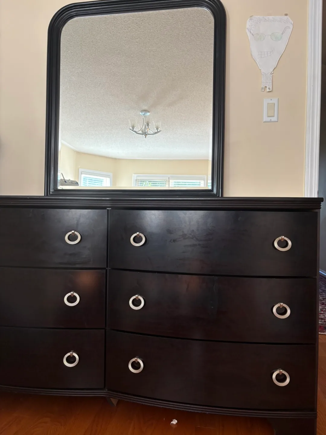 Black Dresser with Mirror