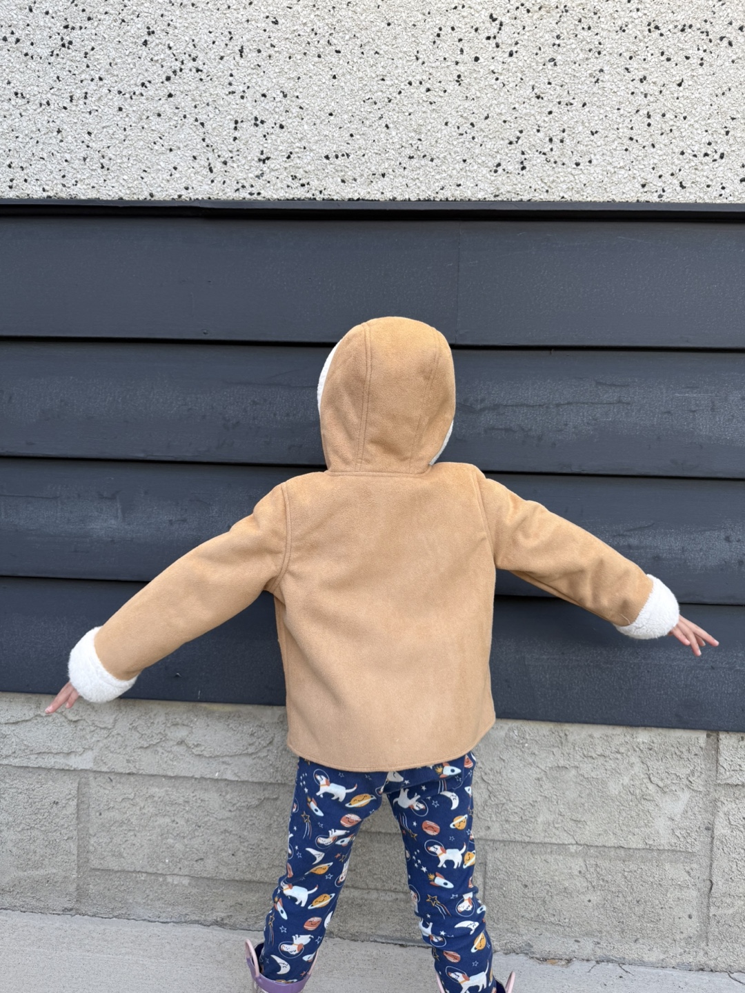 Kids' Brown Faux Suede Hooded Jacket - photo 2