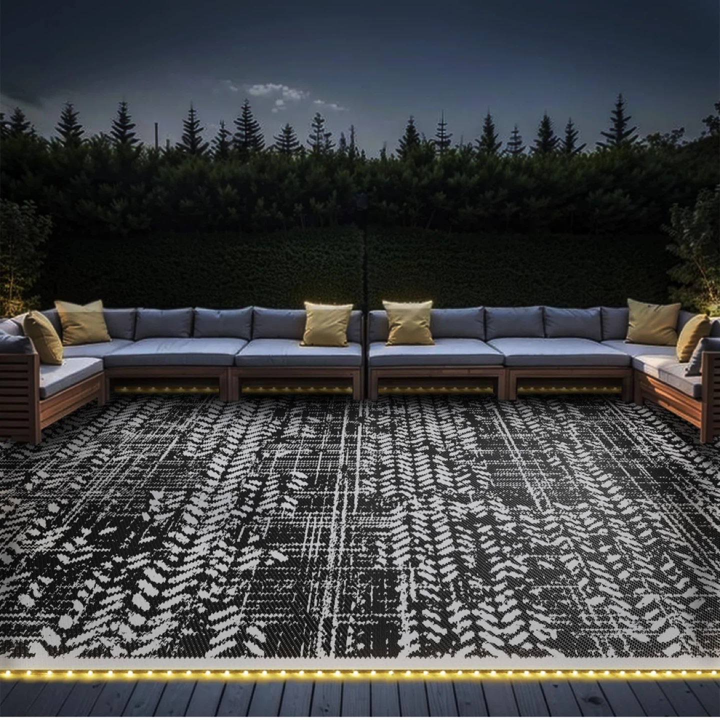 Outdoor Rug 9x12 RV Camping Mat Outdoor Carpet