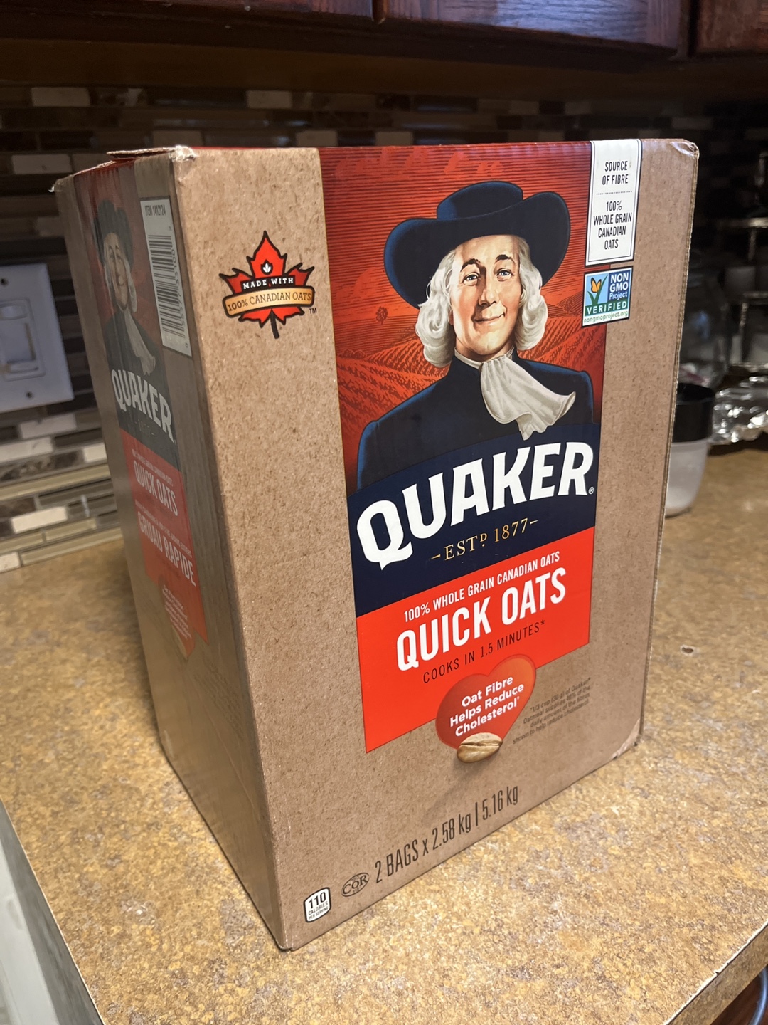 Quaker Quick Oats - 2 Bags x 2.58 kg