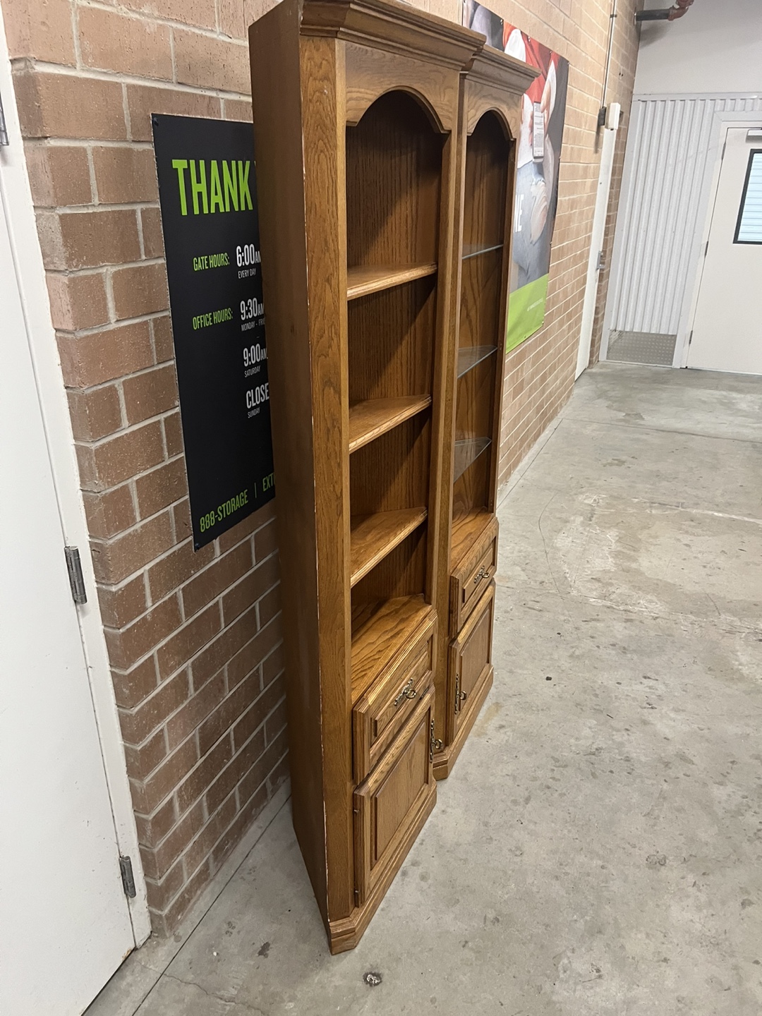 Matching Oak Corner Bookcases - Set of 2 - photo 2