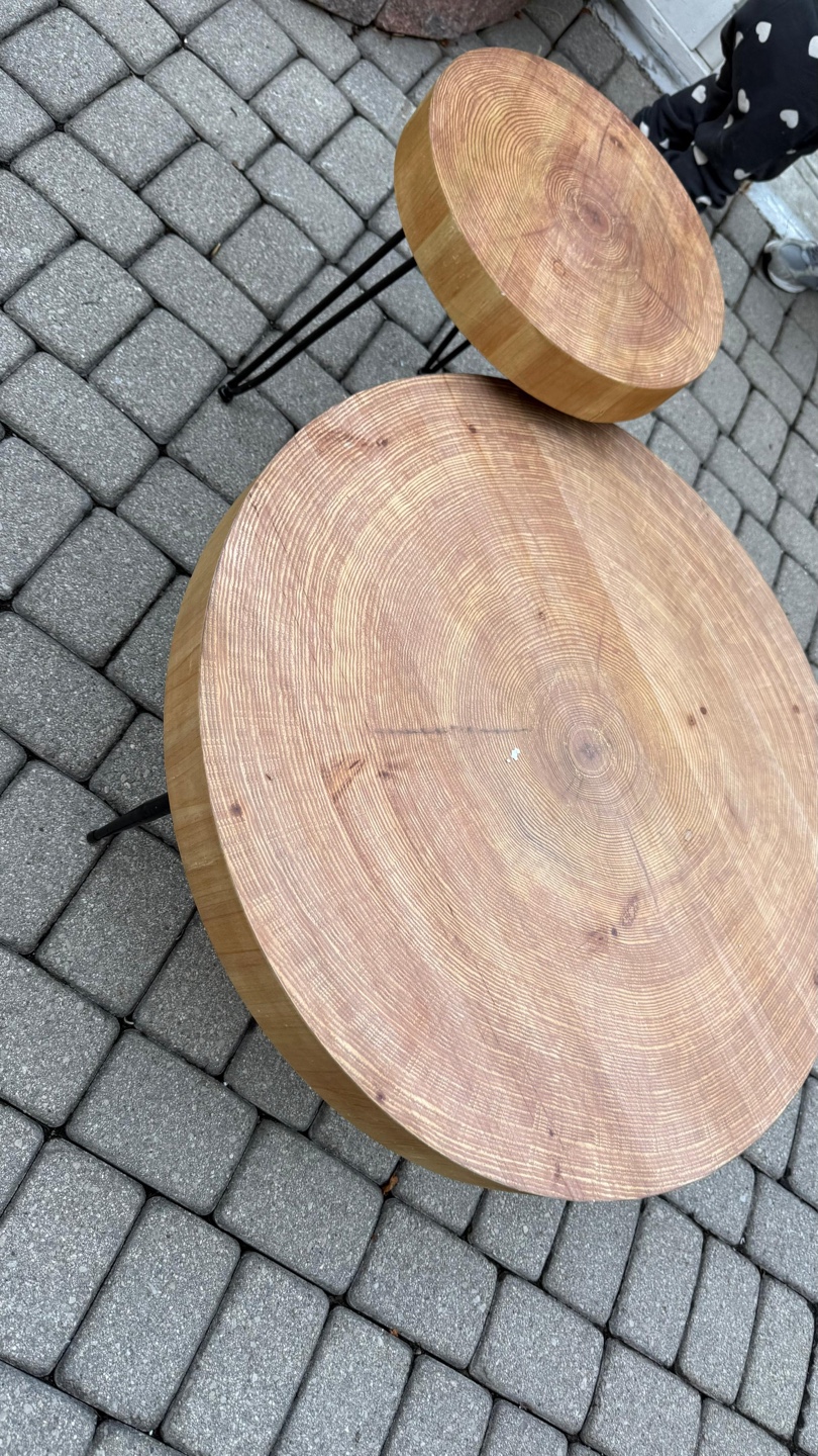Wood Slice Coffee Table Set - photo 4
