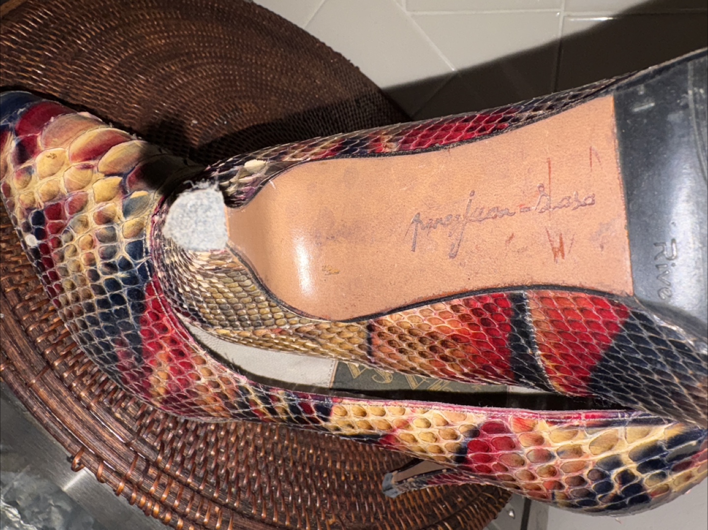 Piero Zasa Snakeskin Heels - Size 9 - photo 3
