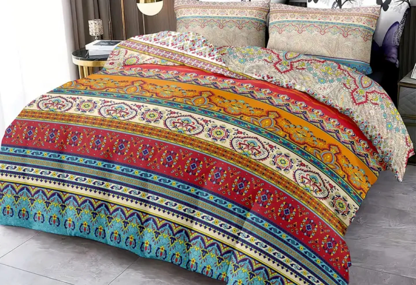 Bohemian Style Bedding Set, Various designs, Queen size - photo 2
