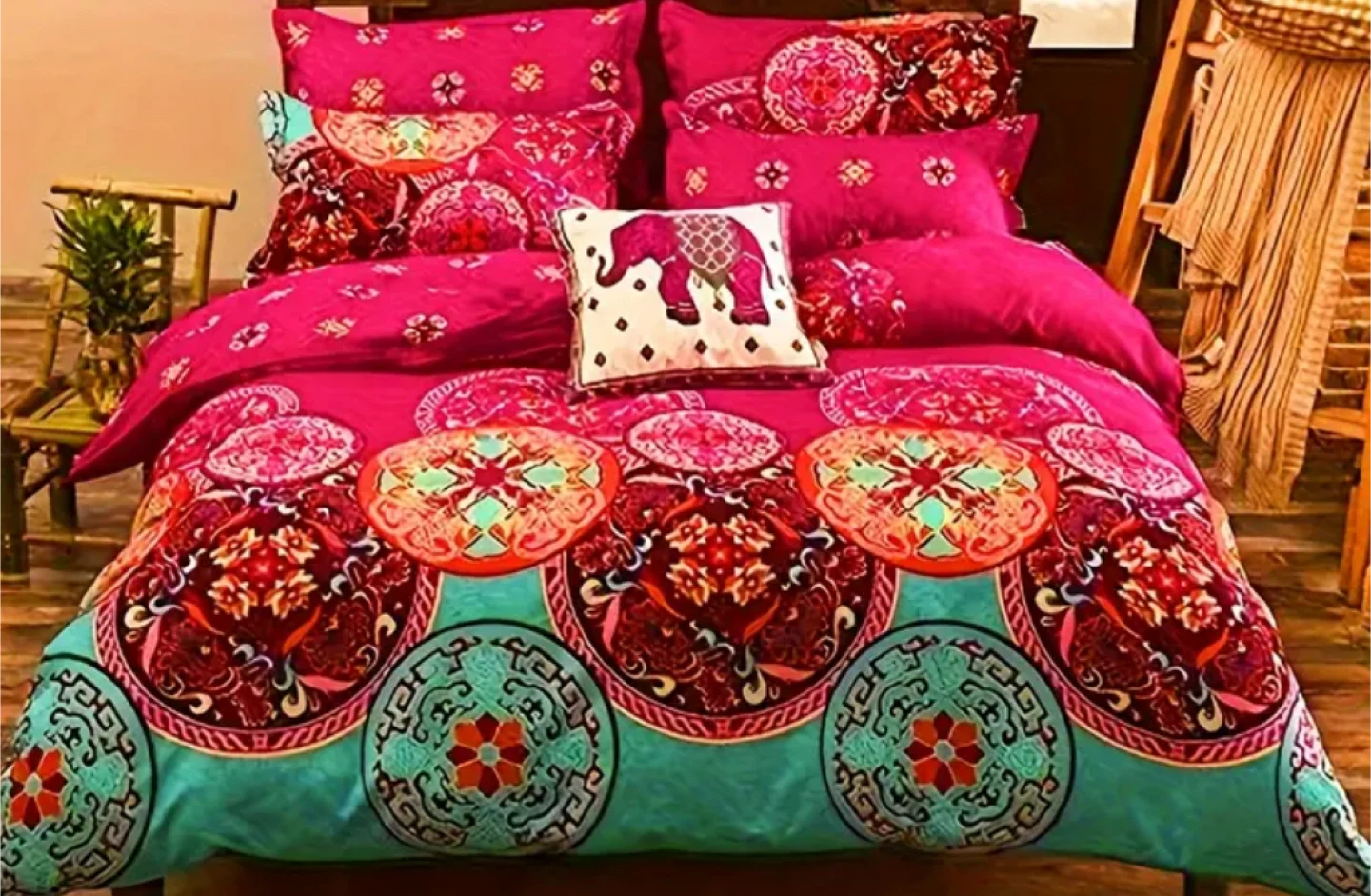 Bohemian Style Bedding Set, Various designs, Queen size - photo 4