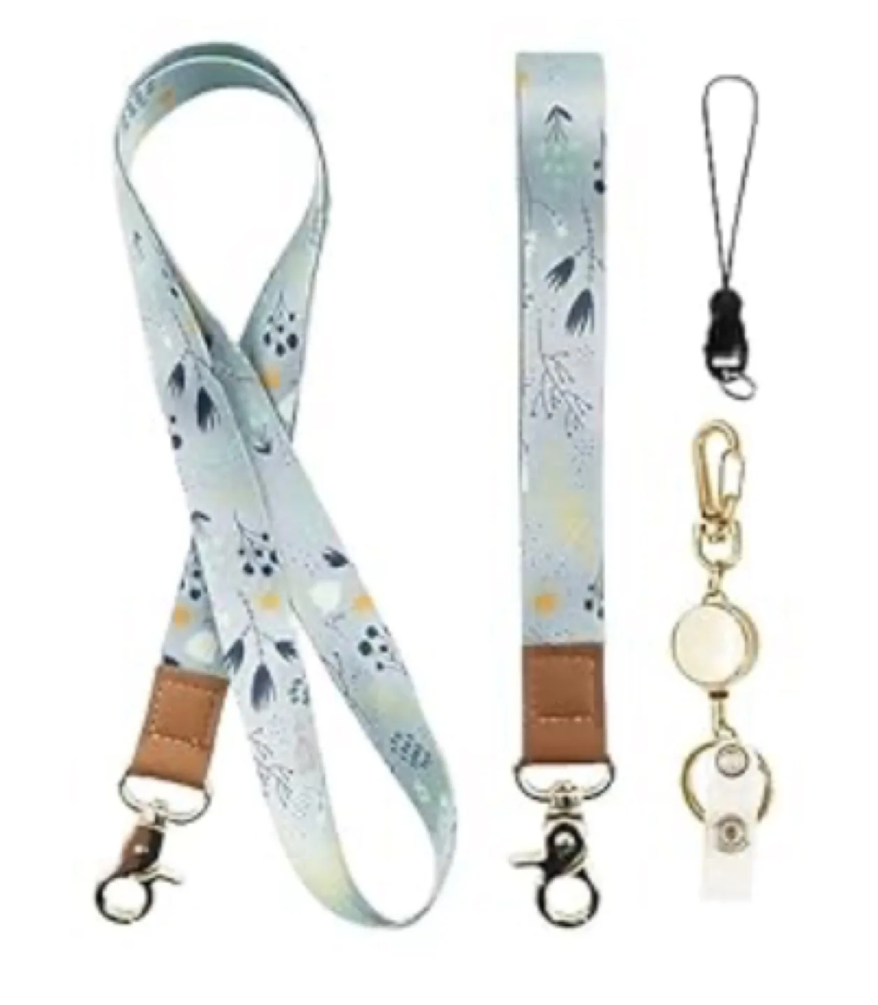 Floral Lanyard with Retractable Badge Reel thumbnail