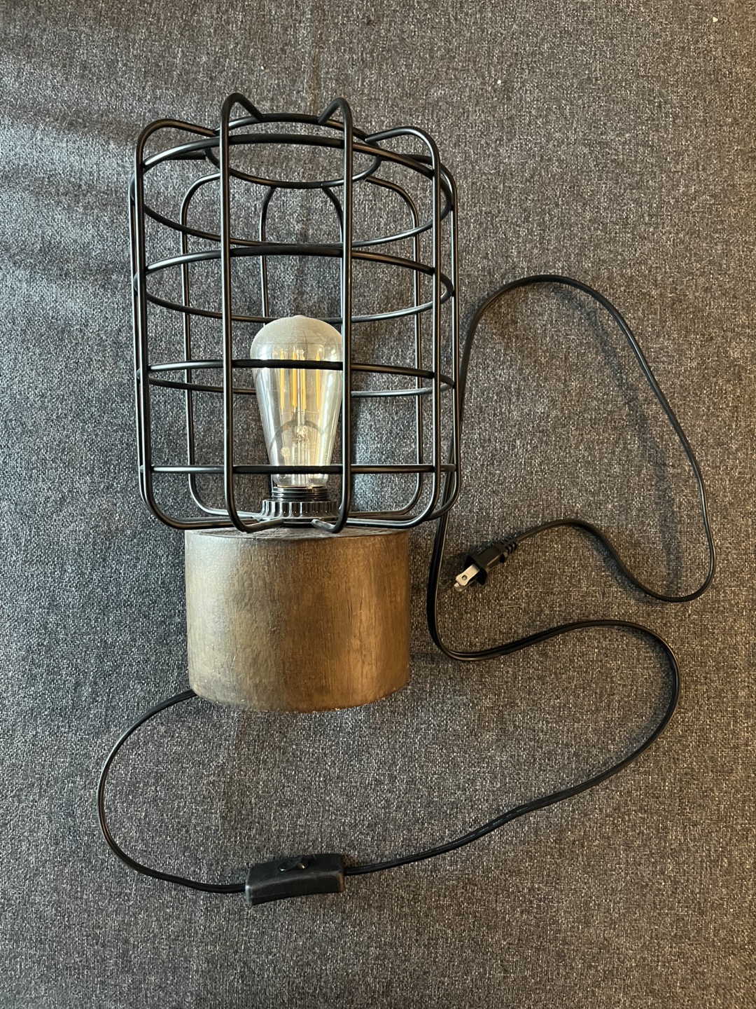 Industrial Style Cage Table Lamp