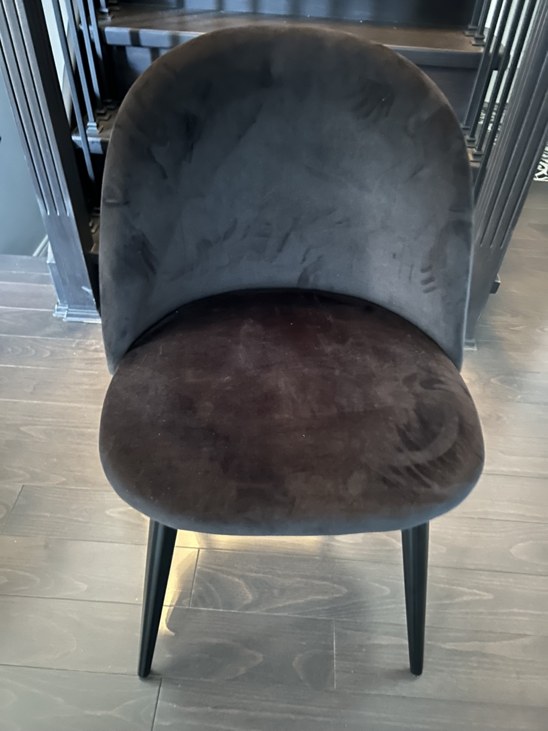 Black Velvet Accent Chair