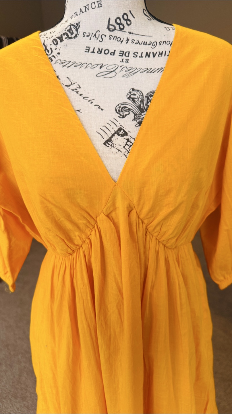 Orange V-neck Dress size L - photo 2