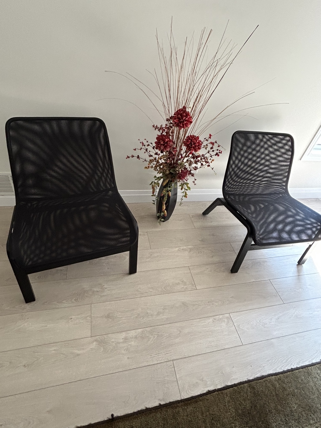 Black Mesh Lounge Chair($40 each)