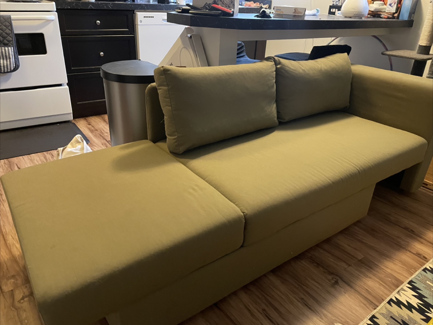 IKEA SKÖNABÄCK Yellow-Green Sofa Bed - photo 4