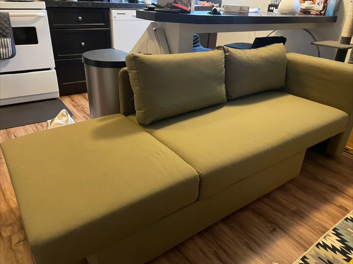 IKEA SKÖNABÄCK Yellow-Green Sofa Bed image indicator(4)