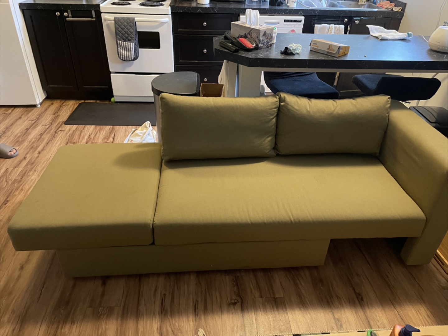 IKEA SKÖNABÄCK Yellow-Green Sofa Bed - photo 3