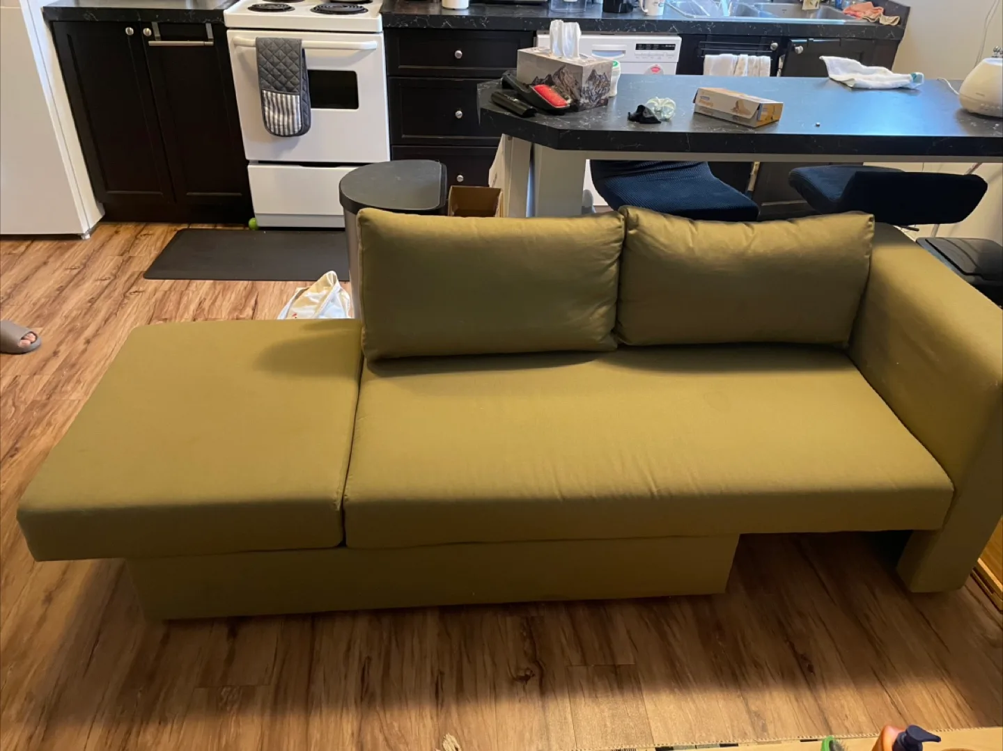 IKEA SKÖNABÄCK Yellow-Green Sofa Bed image indicator(3)