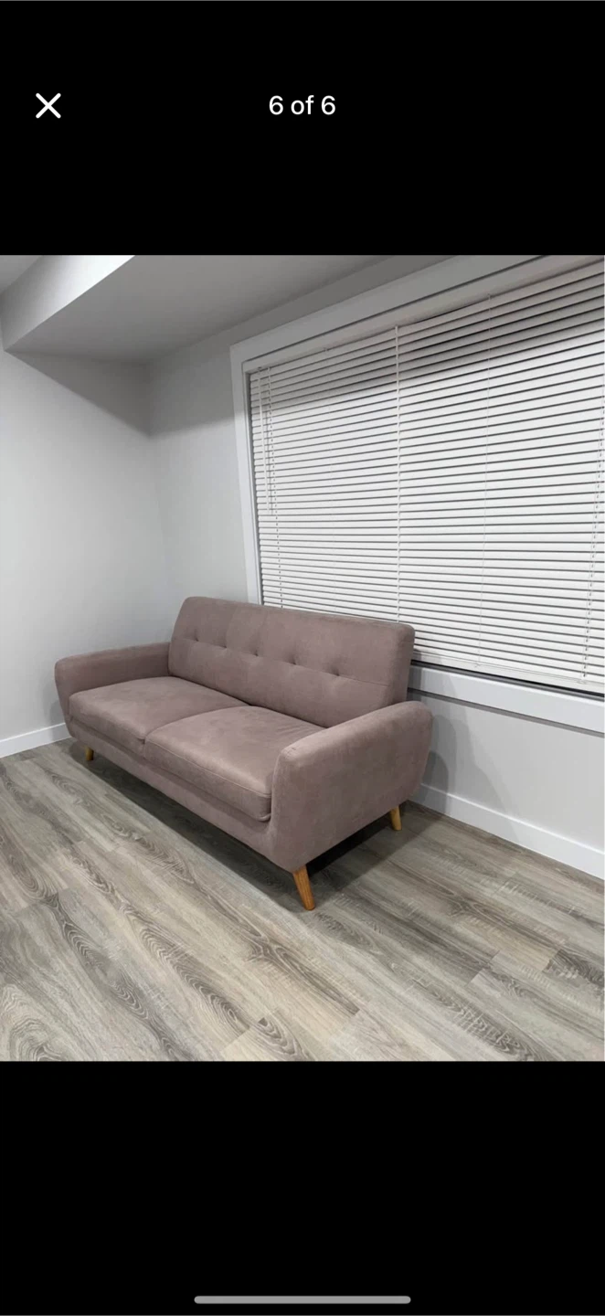 Suede Dusty Pink Sofa