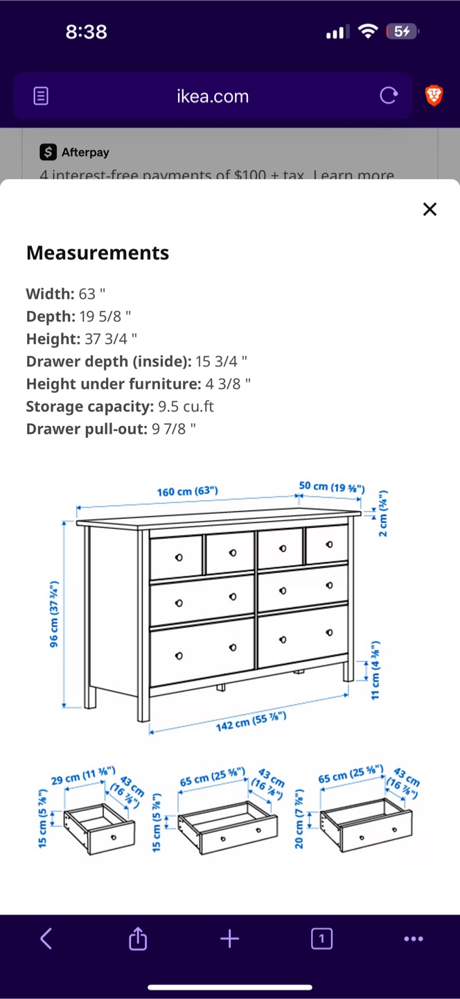 IKEA Hemnes 8 Drawer Dresser - photo 3