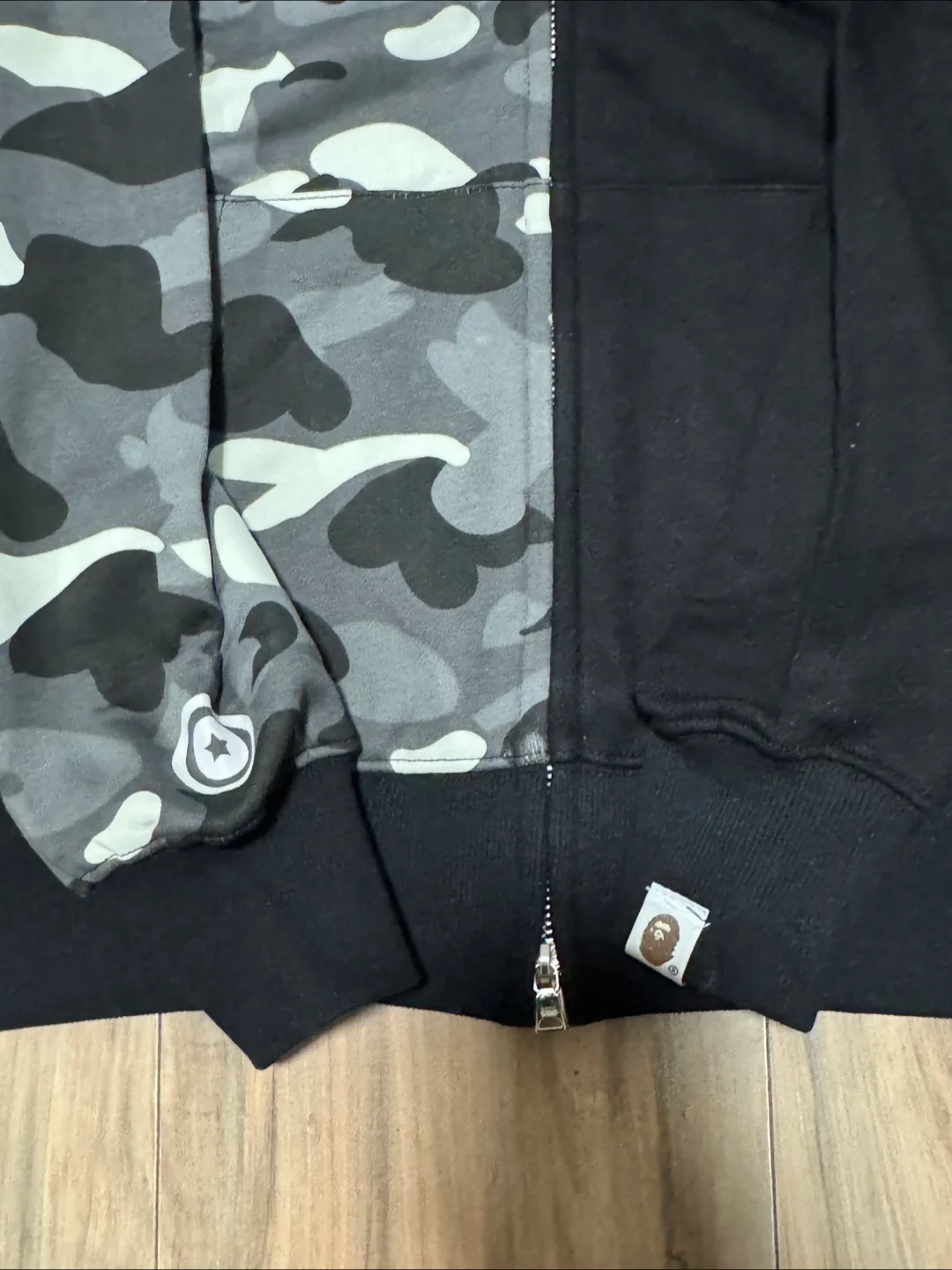 BAPE Shark Full Zip Hoodie - Camo/Black image indicator(3)