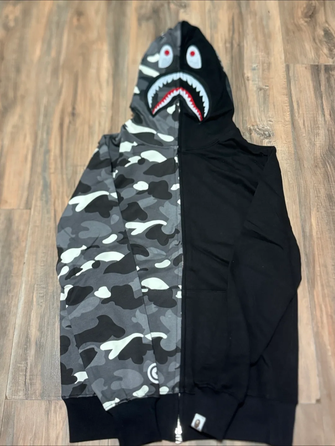 BAPE Shark Full Zip Hoodie - Camo/Black thumbnail