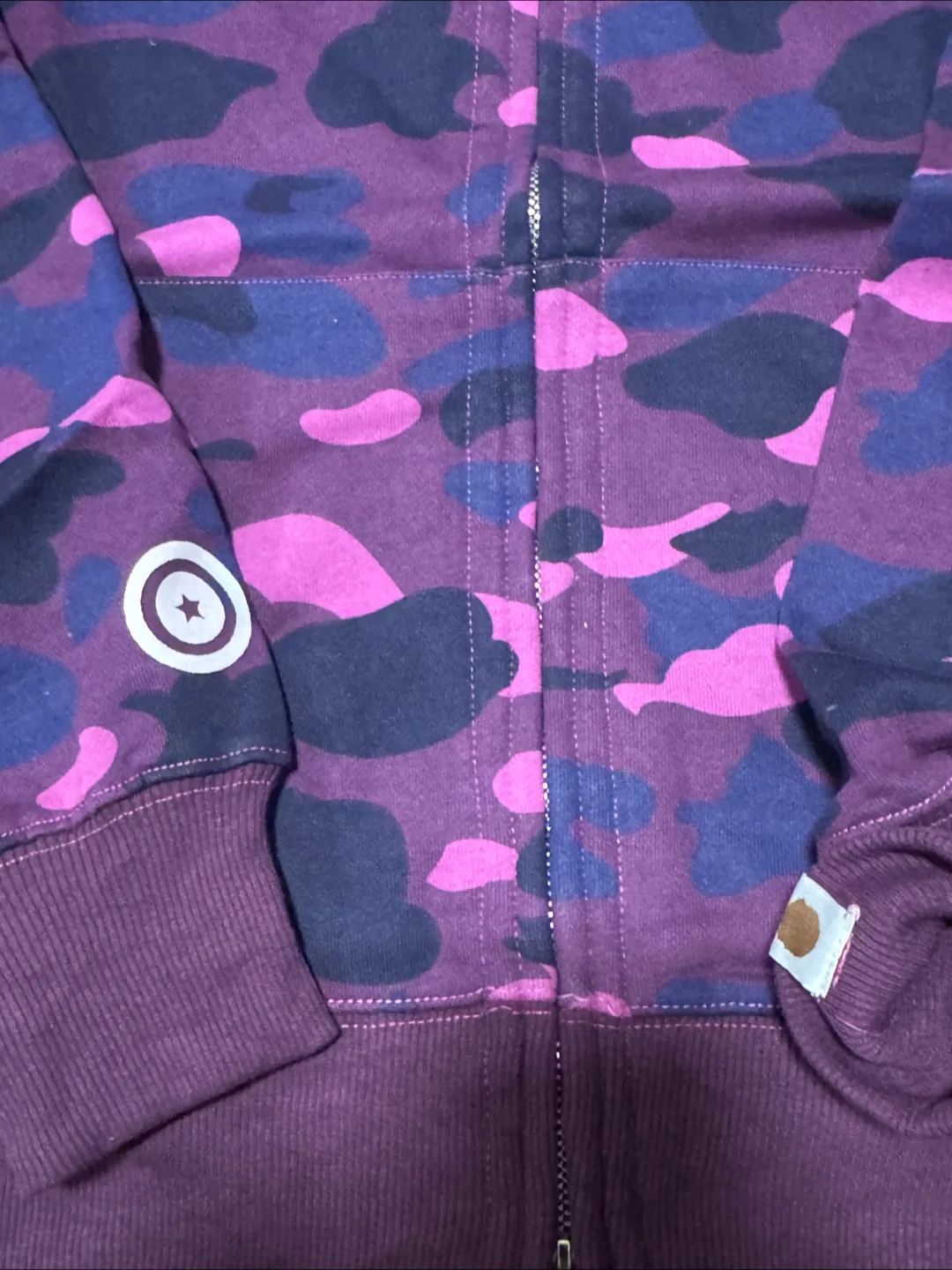 BAPE Purple Camo Shark Full Zip Hoodie image indicator(4)