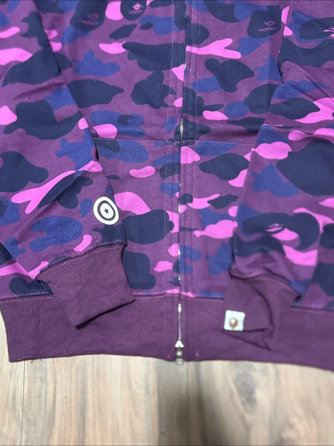 BAPE Purple Camo Shark Full Zip Hoodie image indicator(3)