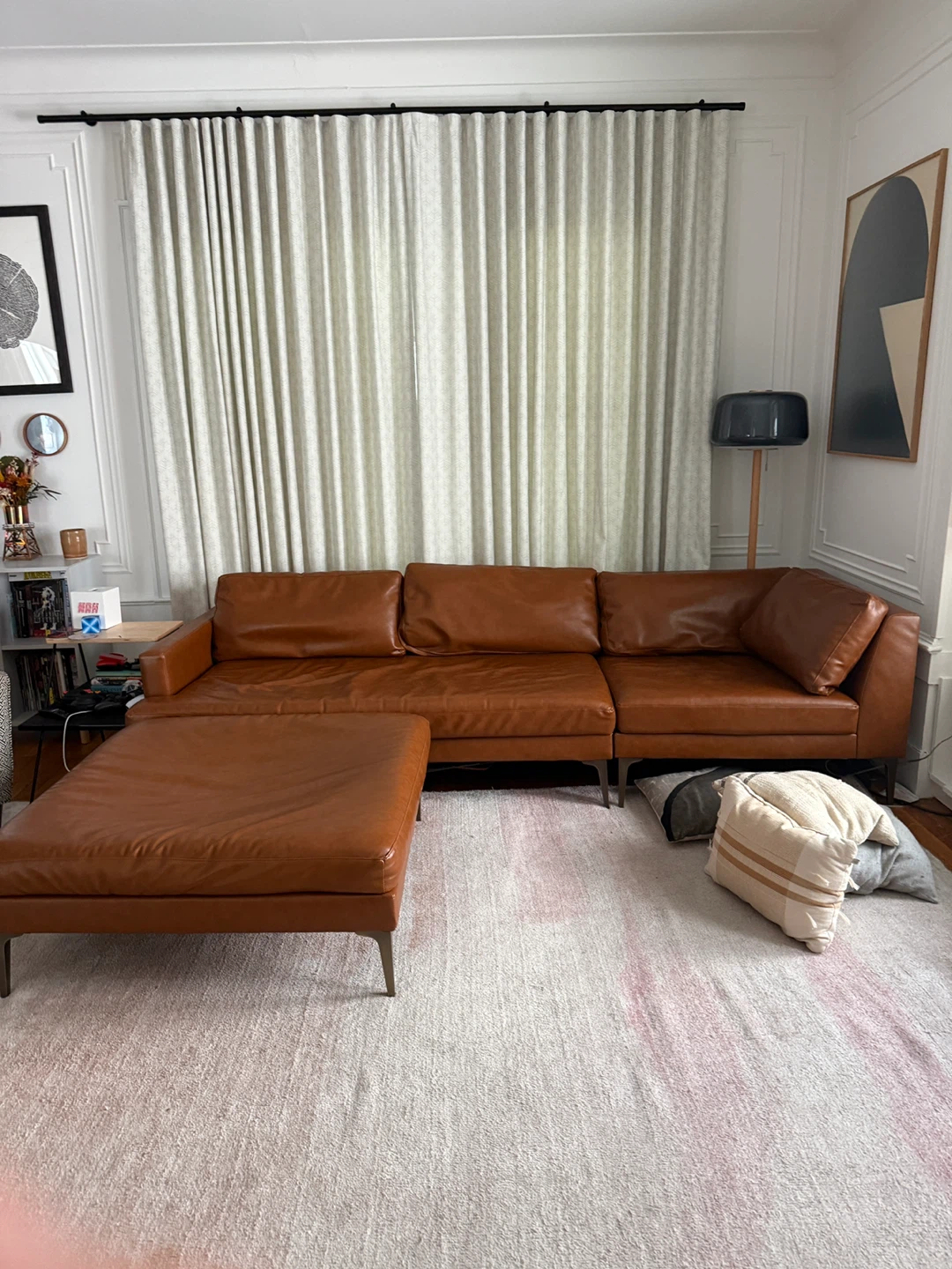 West elm vegan Leather sectional - photo 2