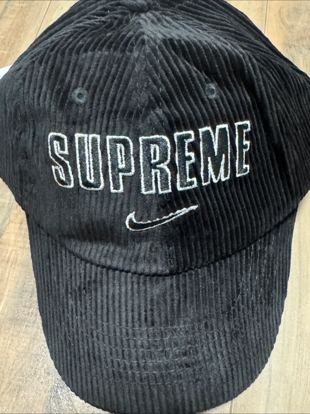 New Supreme x Nike Corduroy Hat - Black image indicator(2)