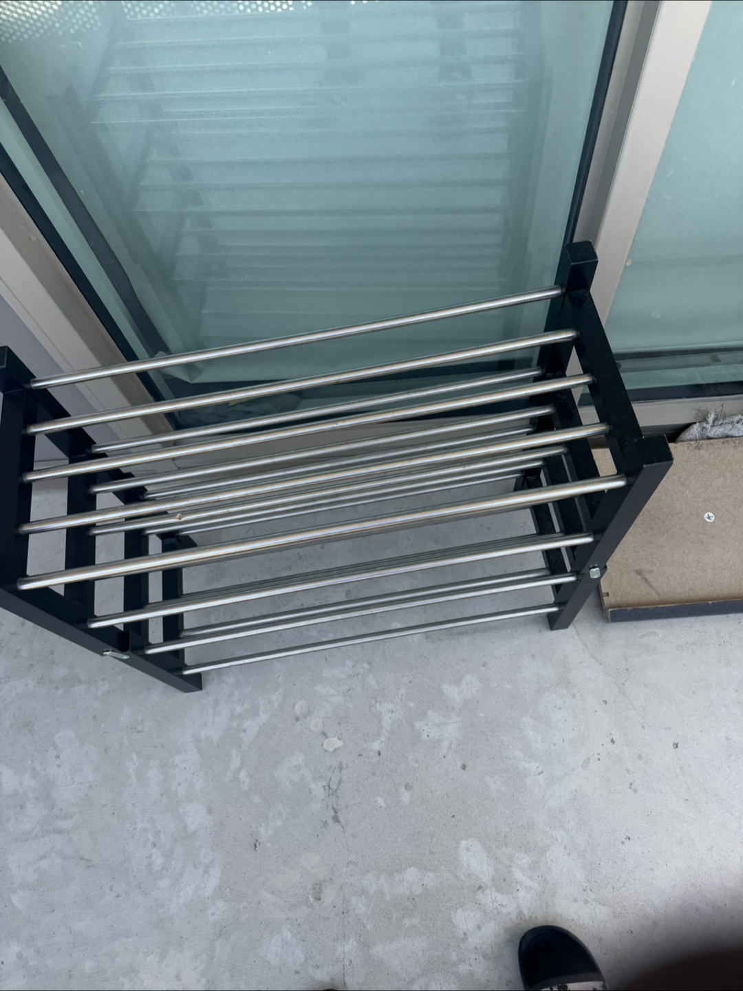 Ikea Black & Silver Shoe Rack for up to 20 shoes