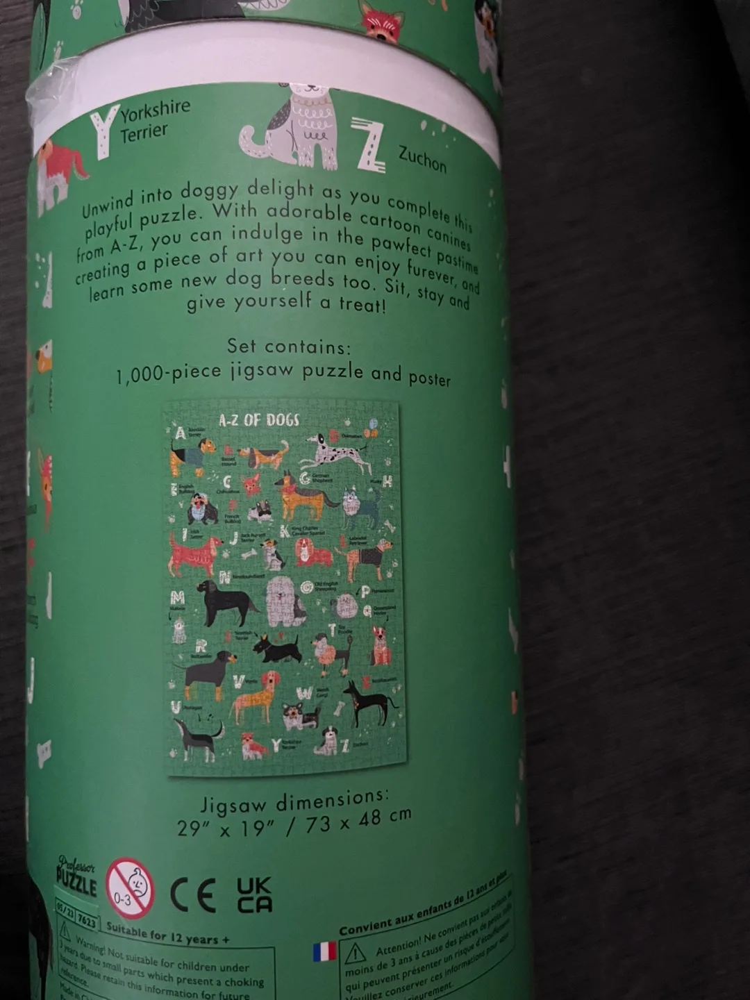 Professor Puzzle A-Z of Dogs 1000 Piece Jigsaw image indicator(3)