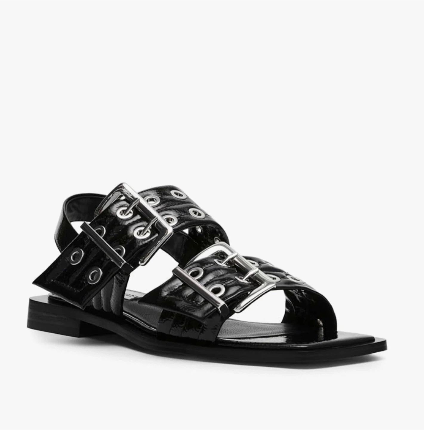 Steve Madden Black Patent Leather Sandals - photo 2