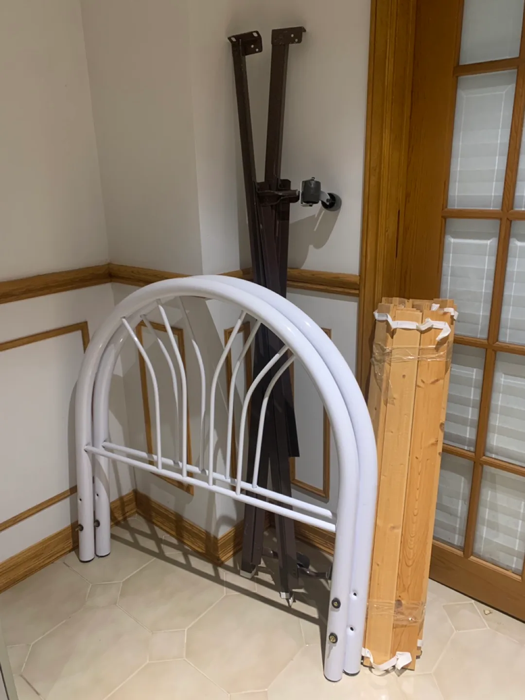 White Metal Bed Frame thumbnail