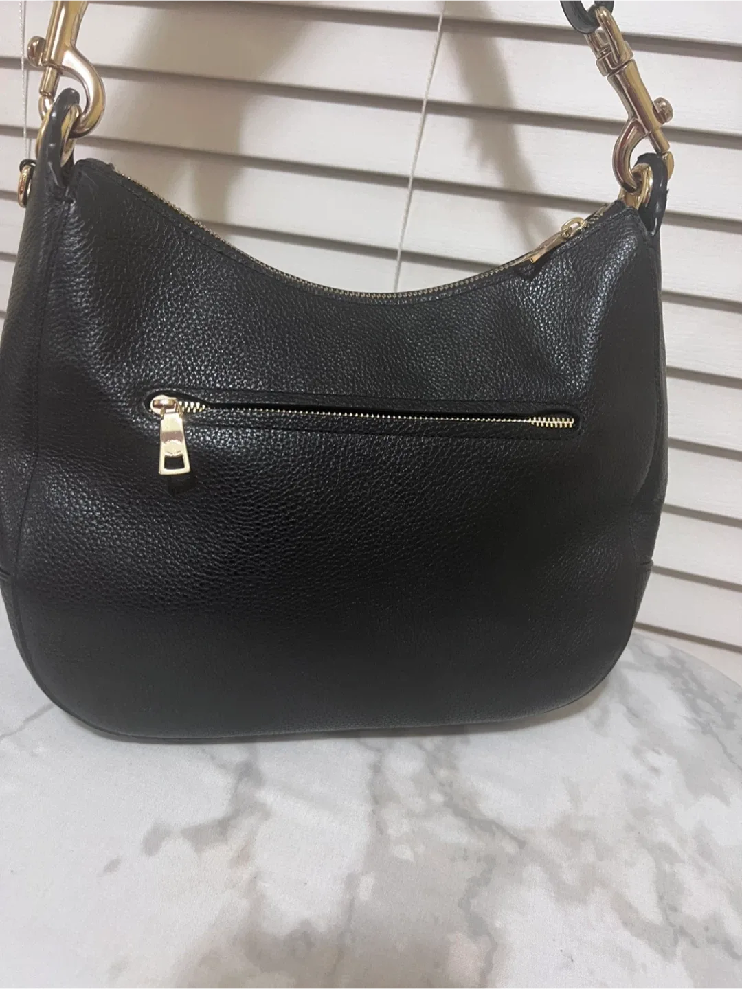 Coach Black Leather Hobo Bag image indicator(3)