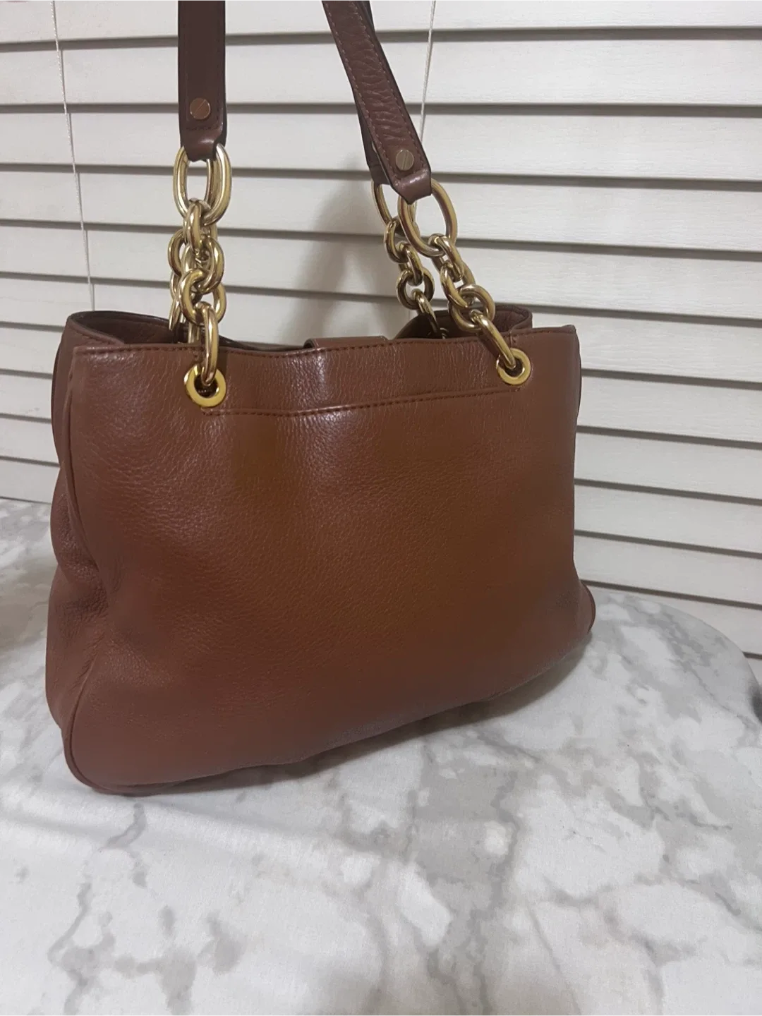 Michael Kors Brown Leather Tote Bag image indicator(5)