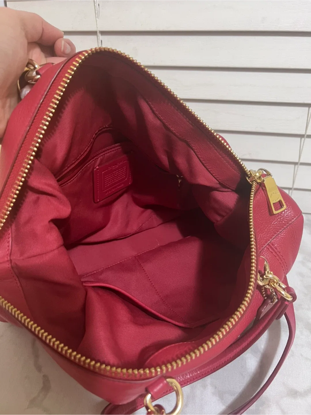 Coach Satchel Bag - Red Leather image indicator(6)