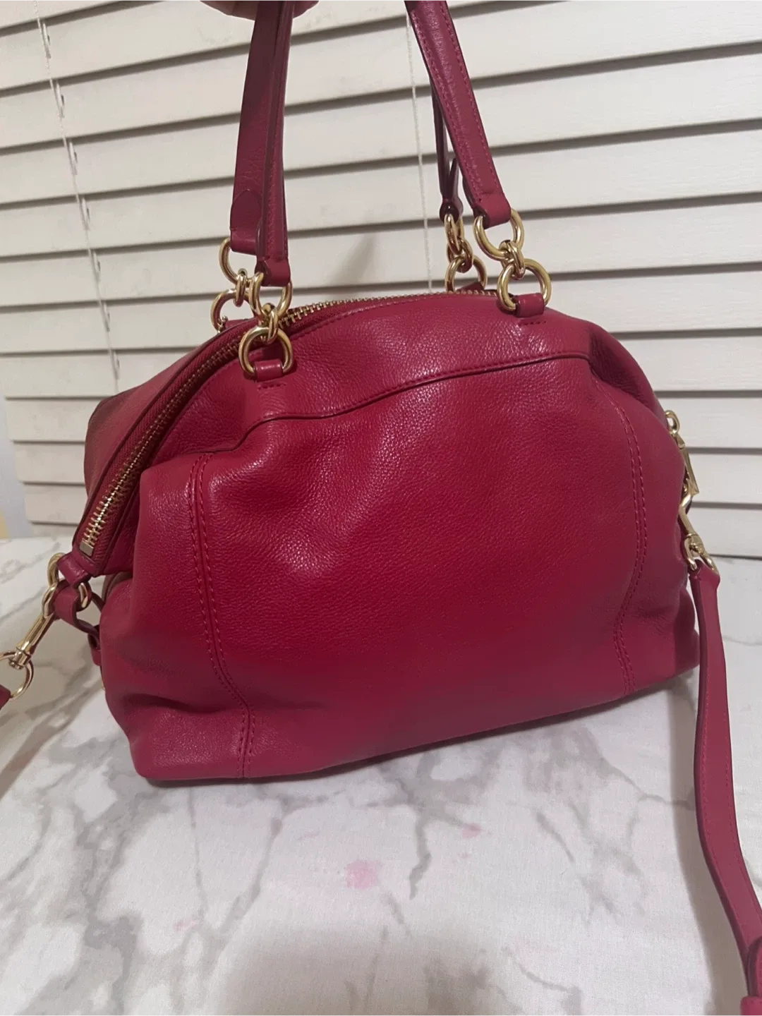 Coach Satchel Bag - Red Leather image indicator(3)
