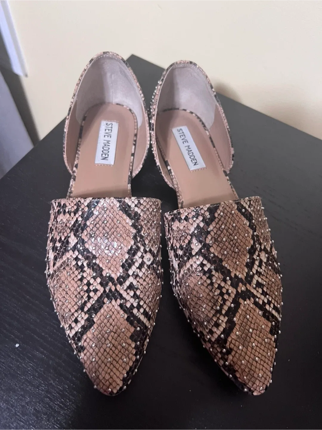Steve Madden Snakeskin Pointed Flats image indicator(4)