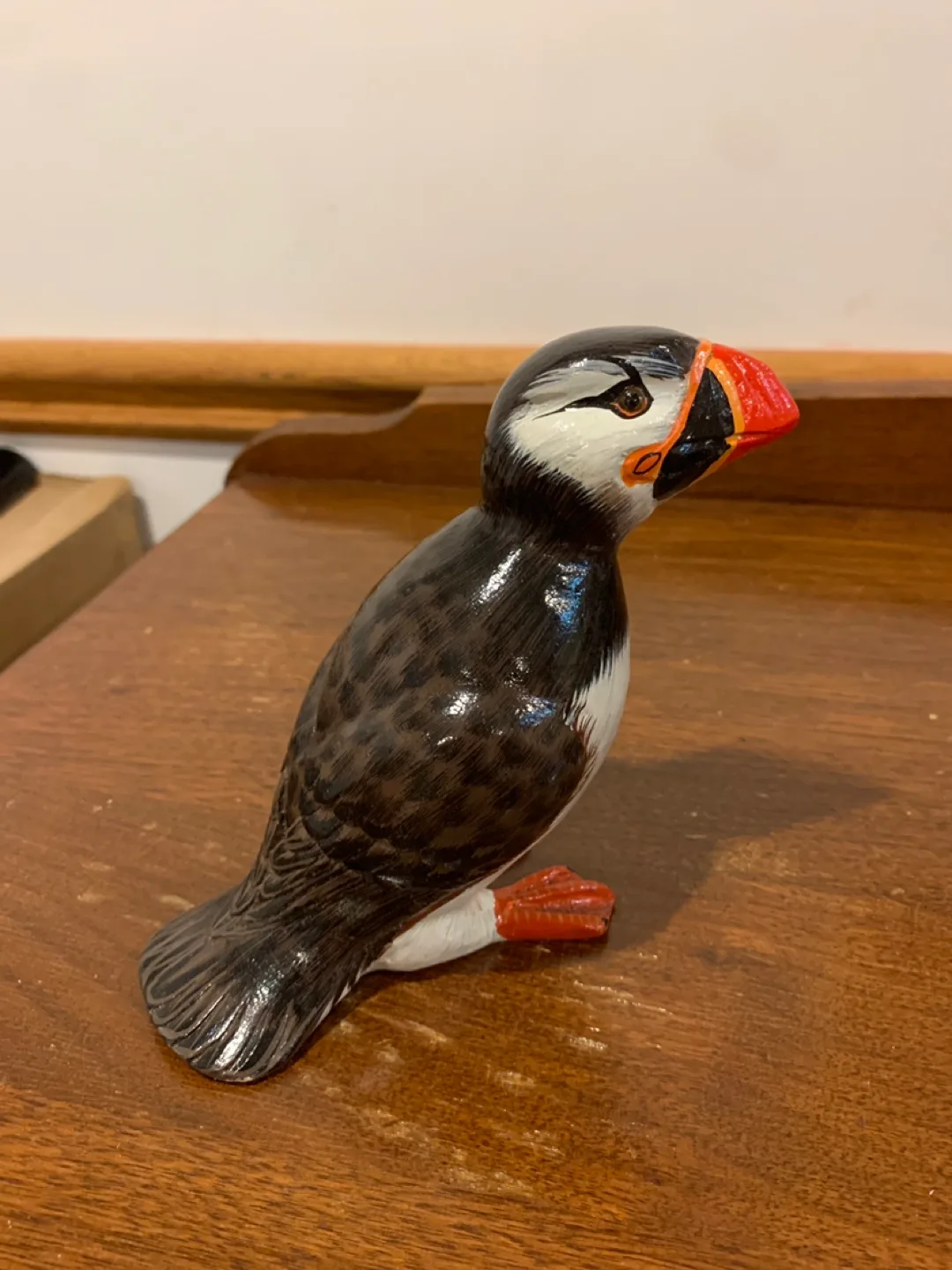 Hand carved Wooden Puff Figurine thumbnail