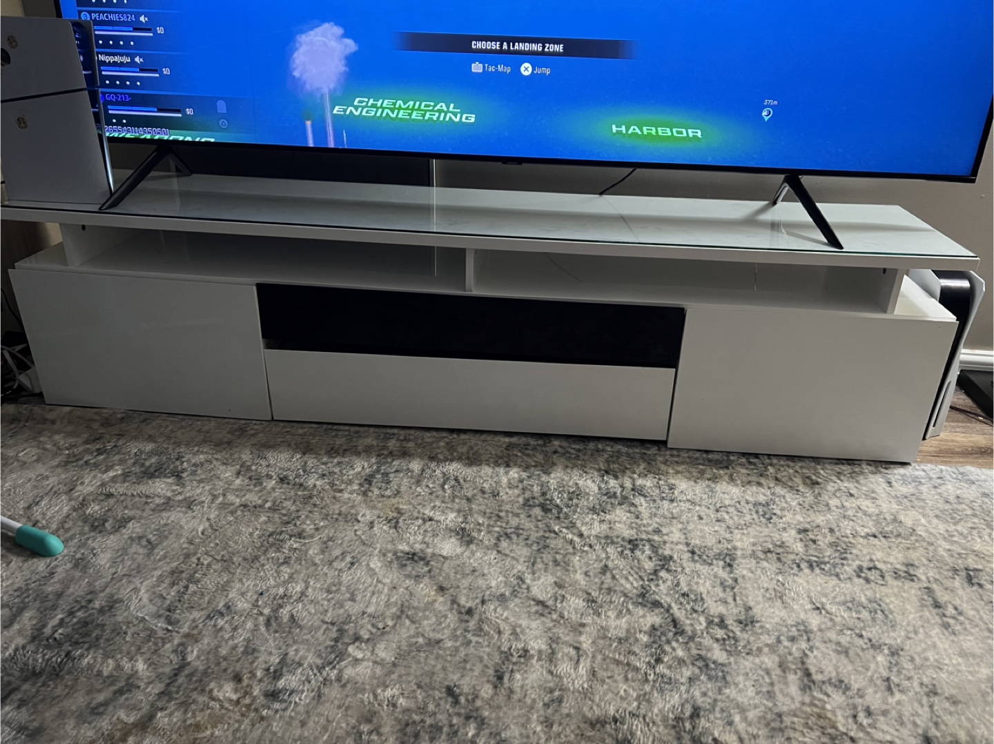 White & Black TV Stand from the brick - photo 5