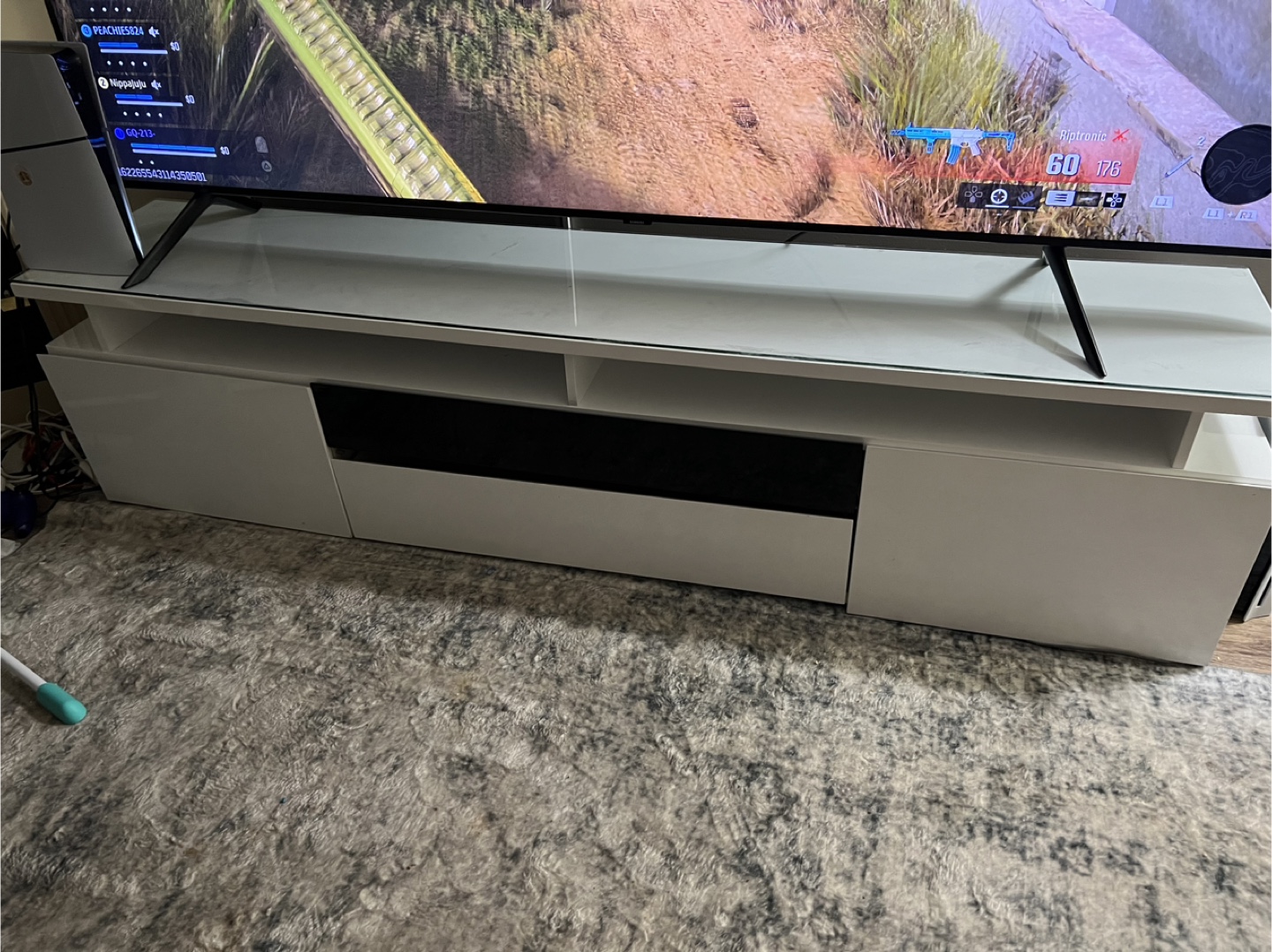 White & Black TV Stand from the brick - photo 2