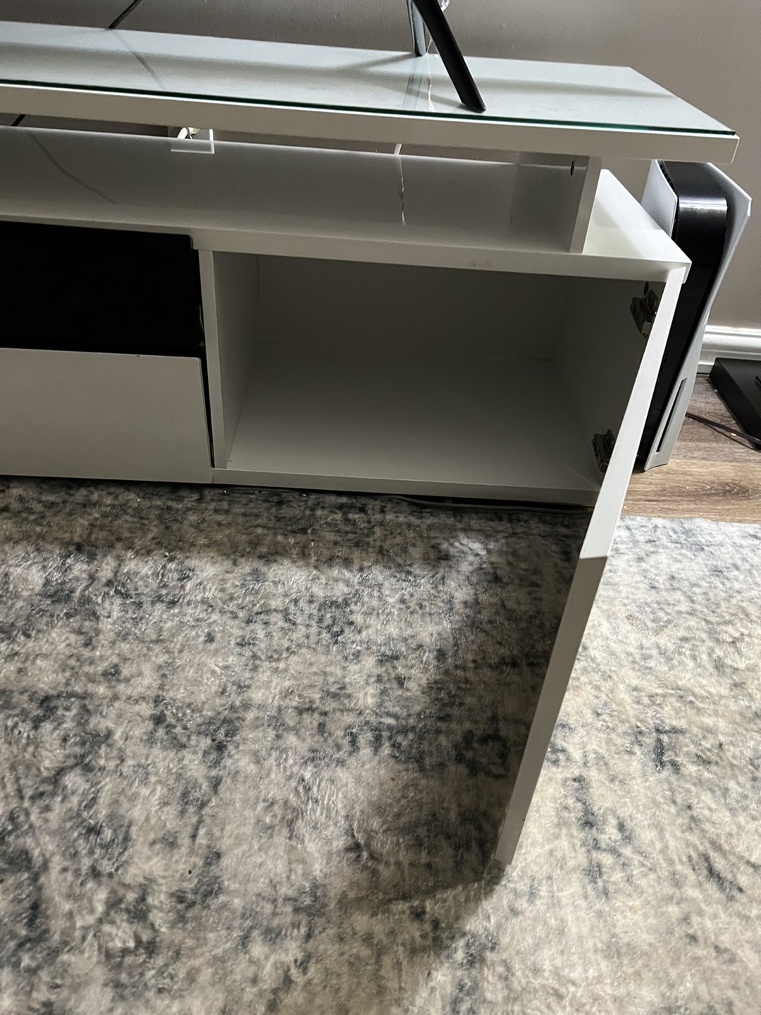 White & Black TV Stand from the brick - photo 3