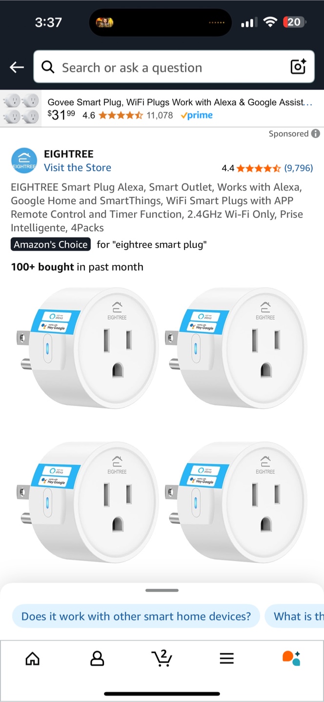 Eightree Smart Plug 4-Pack - Like New - photo 3