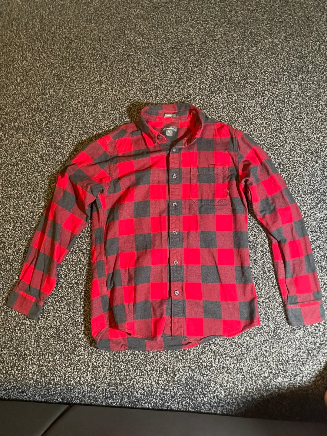Eddie Bauer Red & Black Flannel - Size S thumbnail