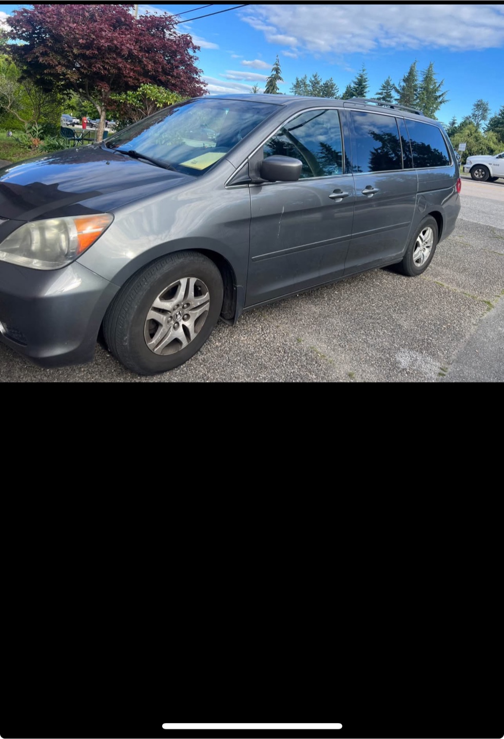 Grey Honda Odyssey Minivan