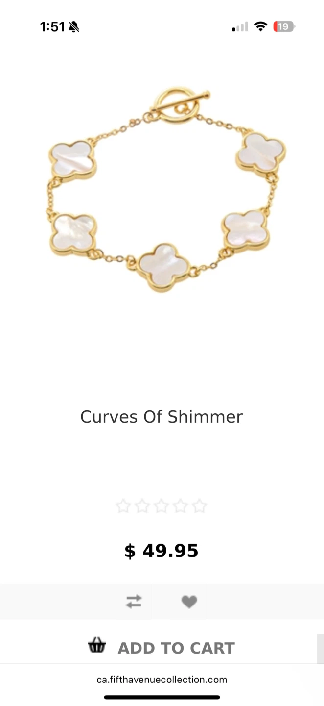 Fifth Avenue Collection Curves of Shimmer Bracelet