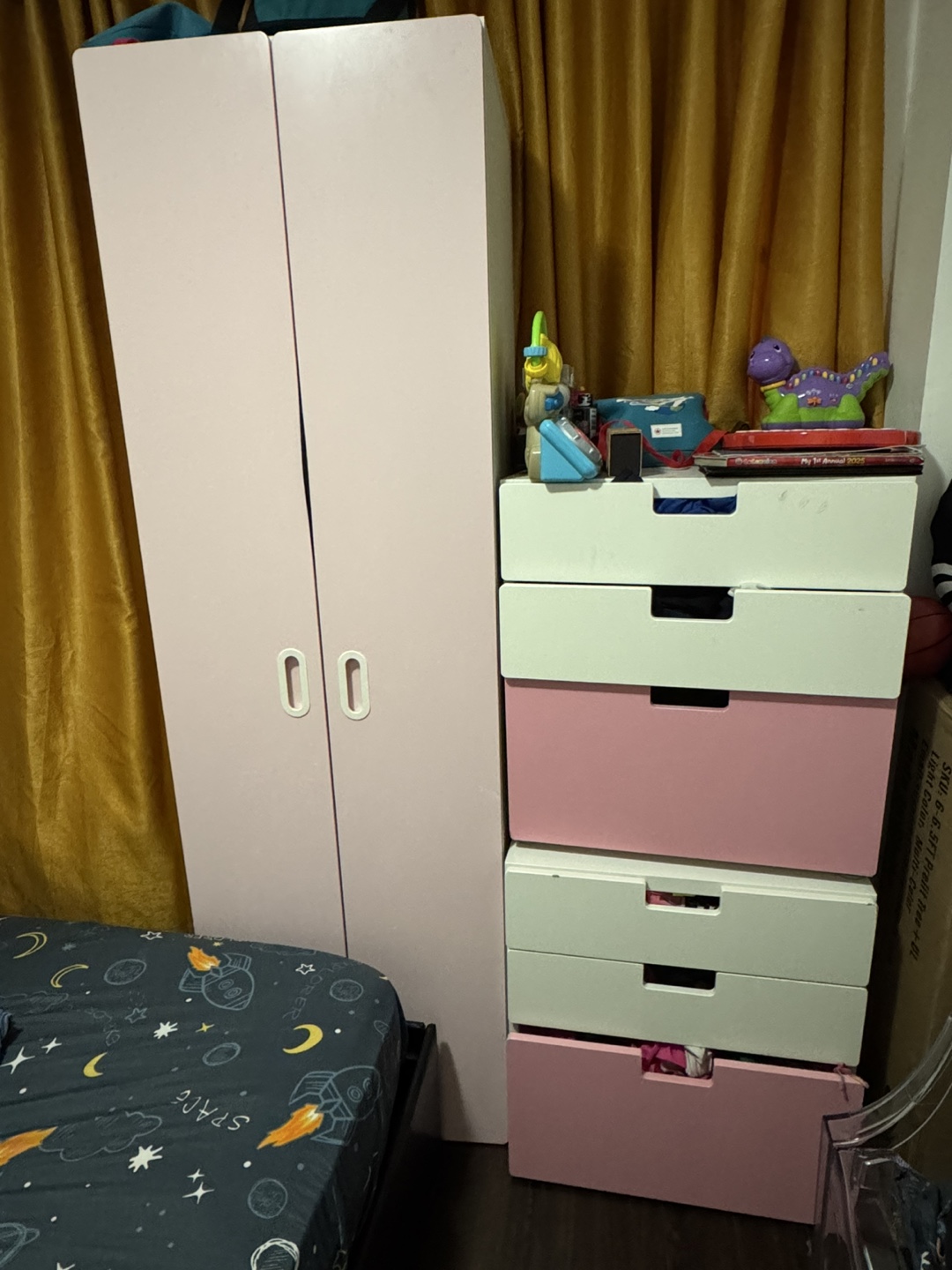 Pink Kids Wardrobe and Drawer Set - photo 2