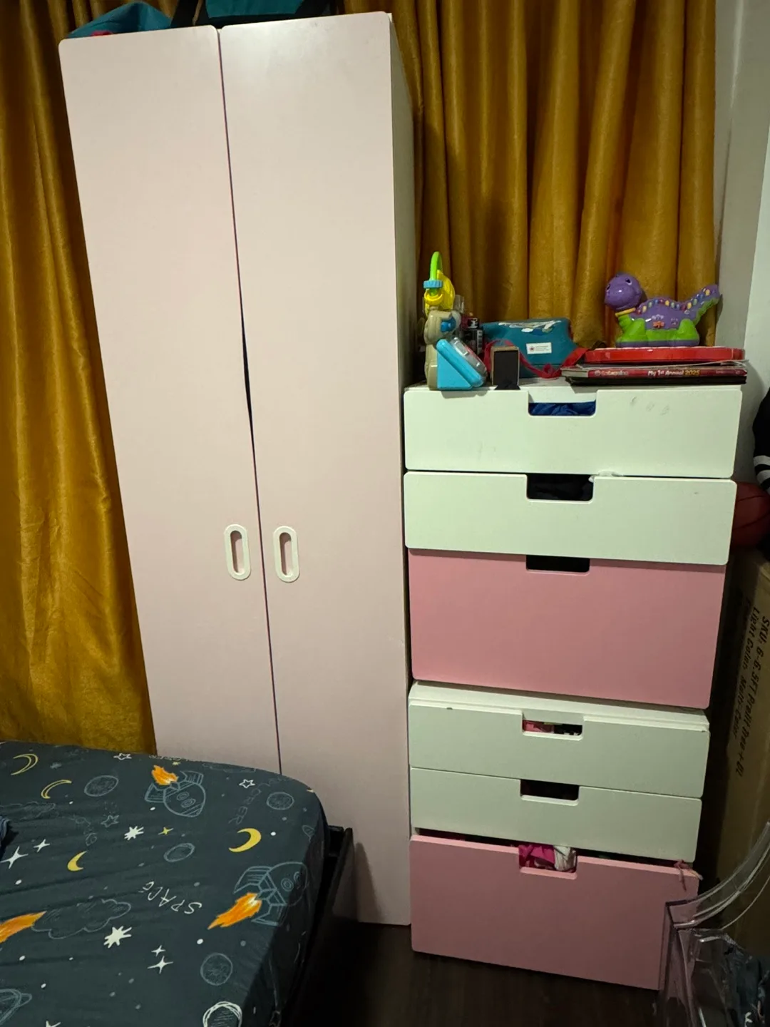 Pink Kids Wardrobe and Drawer Set image indicator(2)