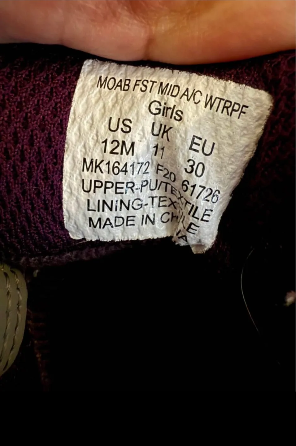 Merrell Moab FST Mid A/C Waterproof Girls' Boots - Size 12M image indicator(4)