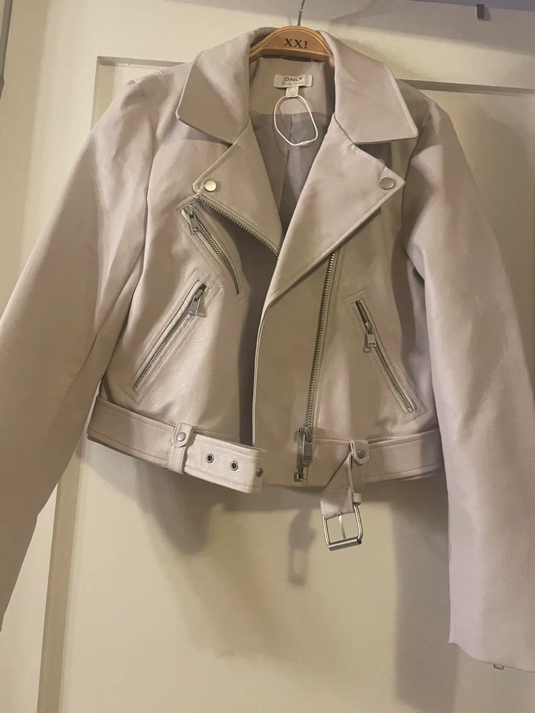Only Faux Leather Biker Jacket - Size S thumbnail