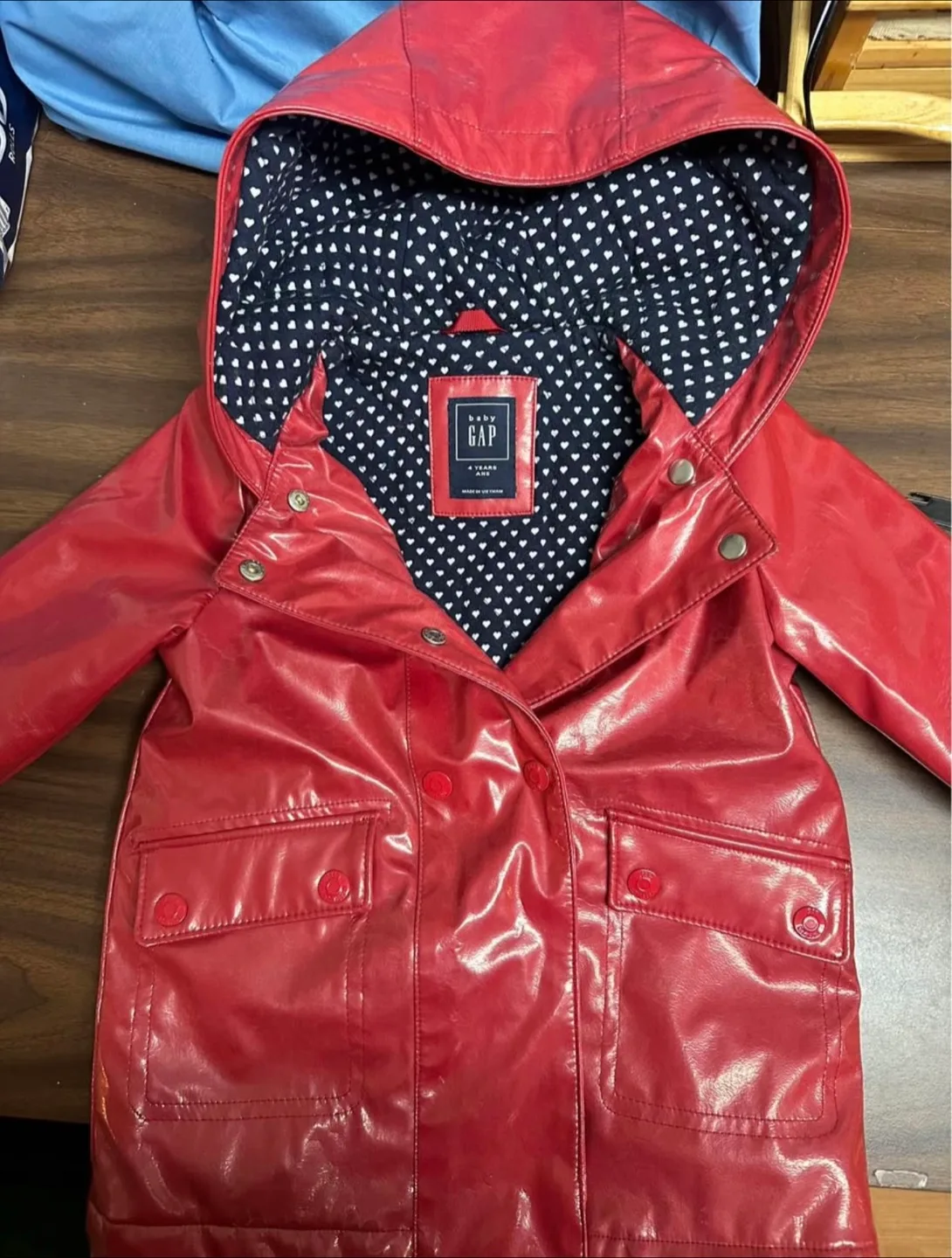Baby Gap Red Raincoat - Size 4 Years image indicator(2)