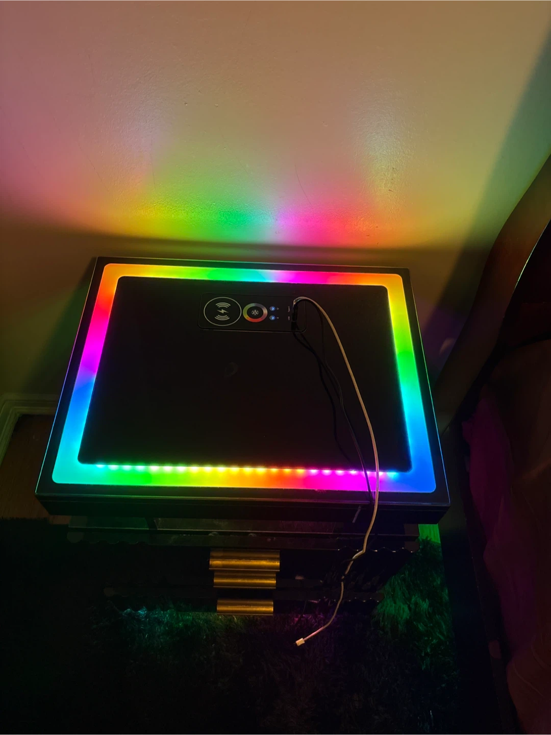 RGB Bedside Table with Wireless Charger - photo 2