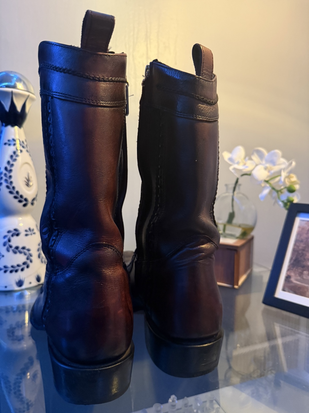 Black cherry crocodile Cowboy Boots - photo 3